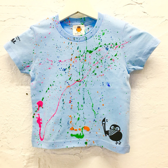 アートプリント Tシャツ カラフル POU DOU tシャツ カラフルアートモチーフプリントTシャツ レディース