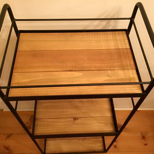 アイアン・アンティーク風ワゴン☆ワイド 棚・シェルフ・ラック Tom's