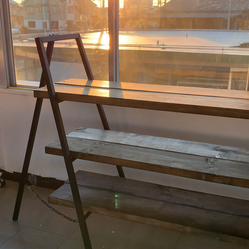 アイアン脚立棚 棚・シェルフ・ラック Tom's Factory 通販 8293202