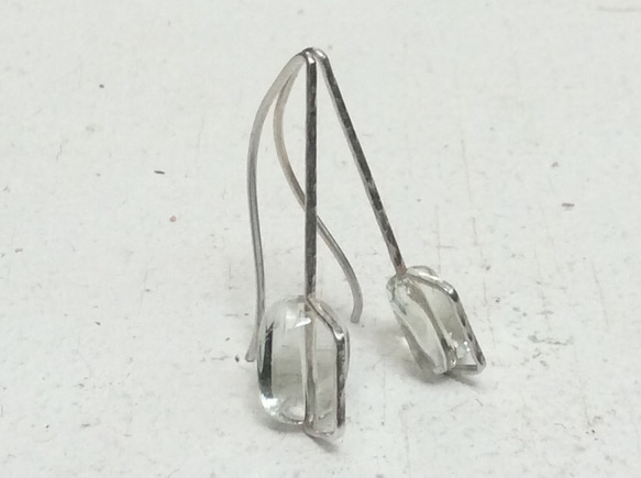 簡單的耳環silver950綠紫晶 第2張的照片