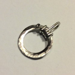 ご注文品  silver950,925 小さな輪っかヘッドのチェーンネックレス 2枚目の画像