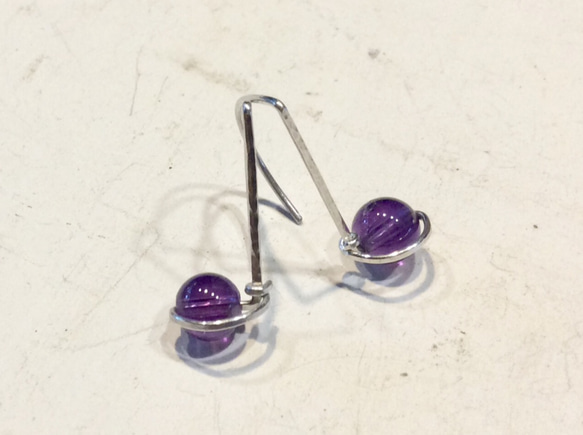 紫水晶的小耳環 第2張的照片