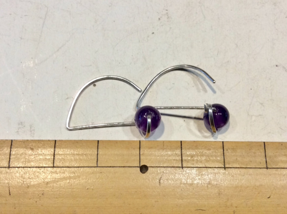 紫水晶的小耳環 第4張的照片