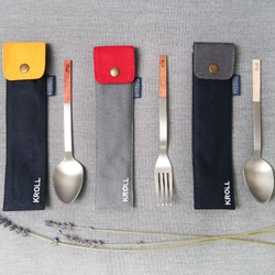 KROLL X 廣富號 帆布家用餐具收納 叉匙袋 (22CM*5.5CM) 第2張的照片