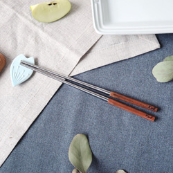 KROLL純鈦家用餐具組-筷子+湯匙 (胡桃木) 第2張的照片