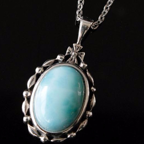 ラリマー♡シルバーデザインペンダント