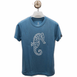 é Grato 天絲咖啡紗纖維 吸濕排汗短袖T恤 (海洋世界-海馬) 共兩色 第1張的照片