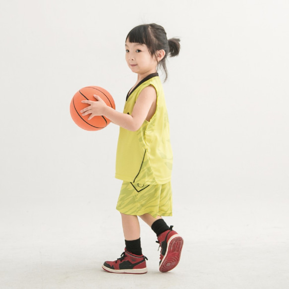éGrato子供のバスケットボールのセット+カスタマイズされた印刷（戦士黄色） 4枚目の画像