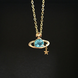 専用⭐︎サフィリーン✴︎星と月舟のネックレス S925 土星 星 宇宙 惑星 ネックレス [fhns044-silver