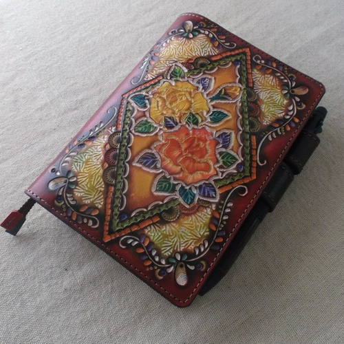 ほぼ日手帳対応　牛革文庫サイズ手帳　刻印＆拭き染め ほぼ日手帳対応 文庫サイズ手帳カバー 刻印＆拭き染め 牛革 【公式通販】