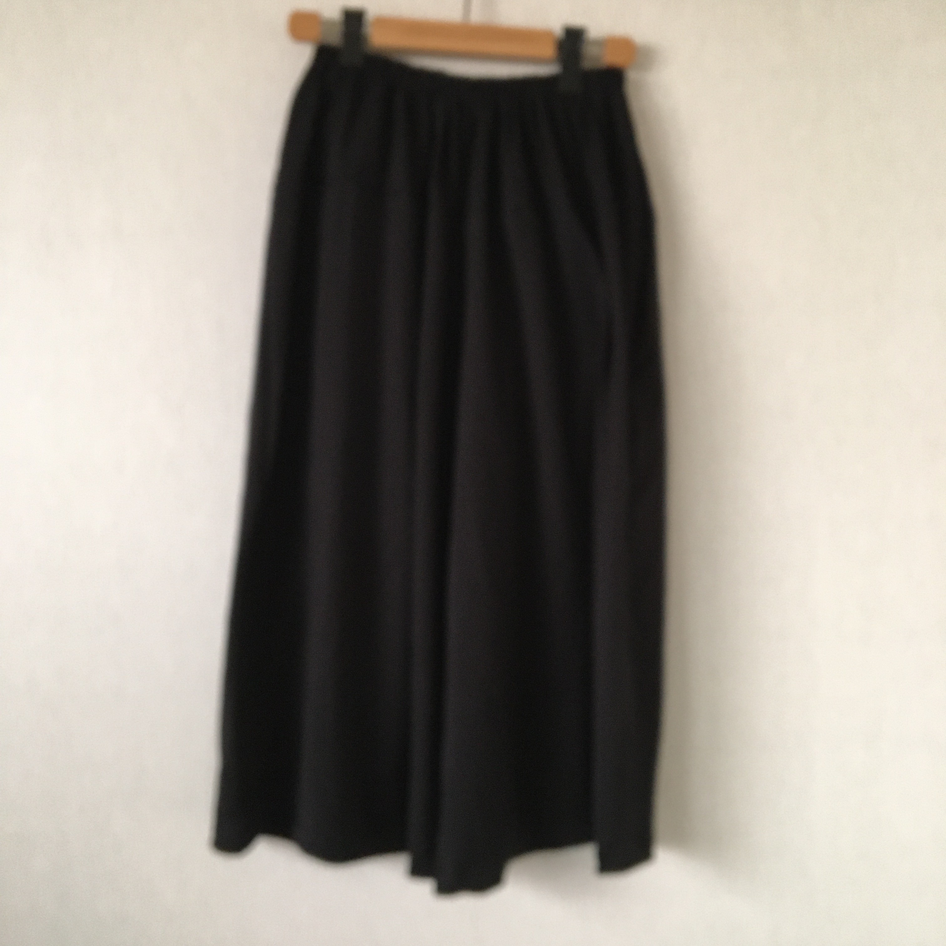 水玉リボン付き切替サルエルパンツ　黒Ｆ