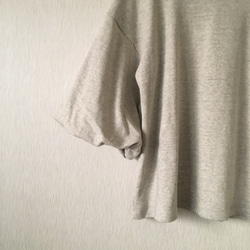 カットソー袖バルーントップス　淡杢グレーＦ 2枚目の画像