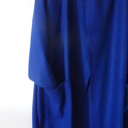 圧縮ウールガウンコート　青紺Ｆ 2枚目の画像