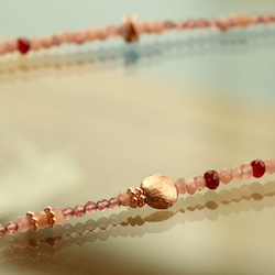 ピンク石のネックレス 1枚目の画像