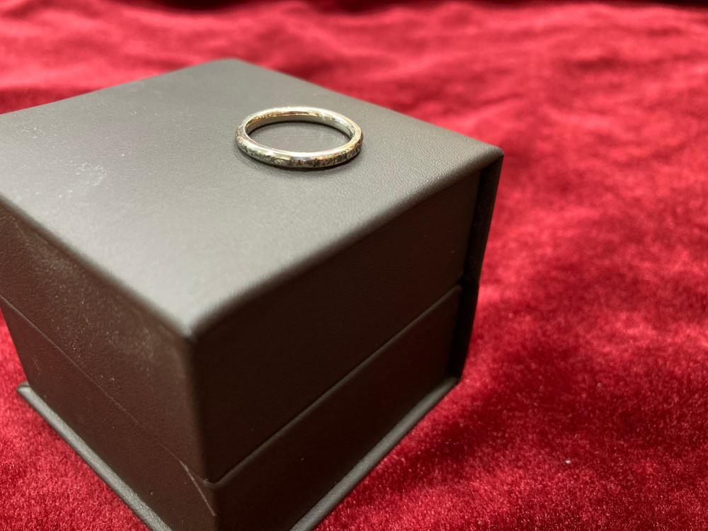 【オーダー品】シンバル合金で創った細め柄物リング 29,800円