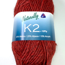 ★クリアランスセール★K2　極太12ply　カラー28　レッド 1枚目の画像