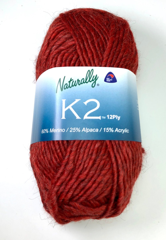 ★クリアランスセール★K2　極太12ply　カラー28　レッド 1枚目の画像