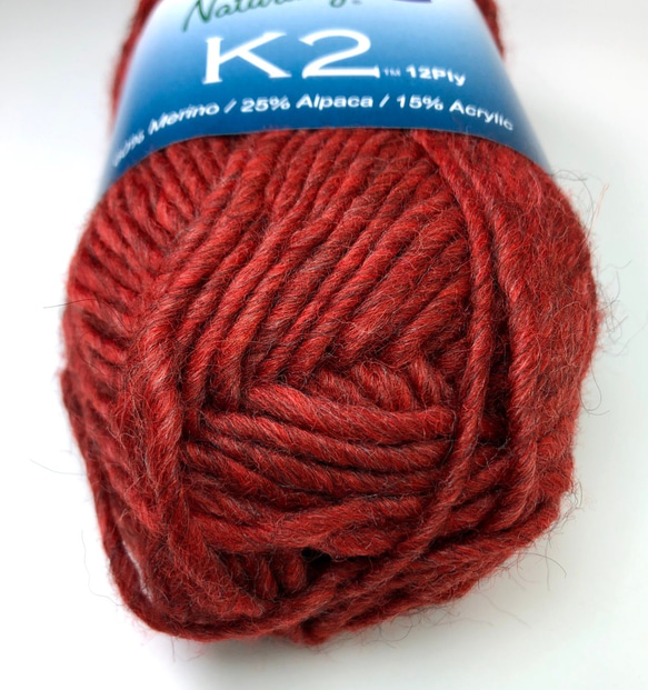 ★クリアランスセール★K2　極太12ply　カラー28　レッド 2枚目の画像