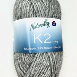 ★クリアランスセール★K2　極太12ply　カラー22　シルバーグレー 1枚目の画像