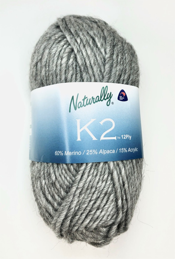 ★クリアランスセール★K2　極太12ply　カラー22　シルバーグレー 1枚目の画像