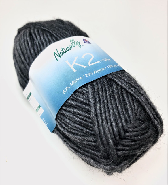 ★クリアランスセール★K2　極太12ply　カラー23　チャコールグレー 2枚目の画像