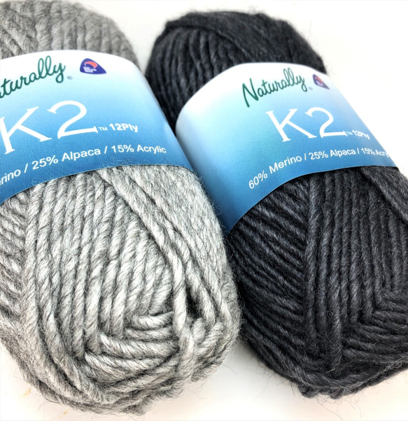 ★クリアランスセール★K2　極太12ply　カラー23　チャコールグレー 4枚目の画像