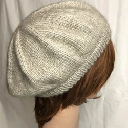 ⭐︎受注制作⭐︎NZポッサム・メリノ・シルク　シンプルなニットベレー帽子　お好きなカラーで 2枚目の画像