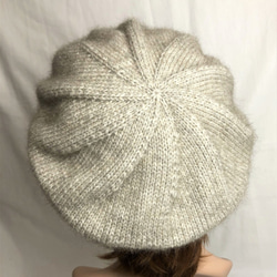 ⭐︎受注制作⭐︎NZポッサム・メリノ・シルク　シンプルなニットベレー帽子　お好きなカラーで 4枚目の画像