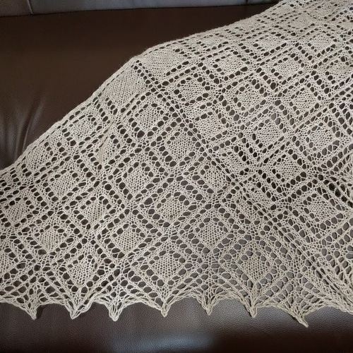 レース編み【全作品送料込480円】 編み図 レースショール① （郵送・送料込） 編み図・パターン