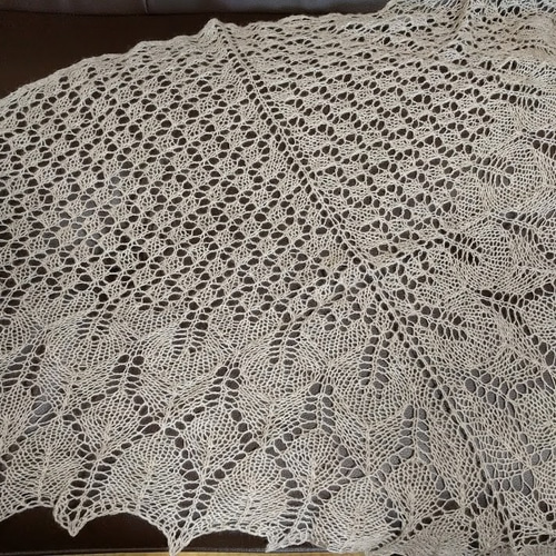 編み図 極細糸50gで編むレースショール② （郵送・送料込） 編み図