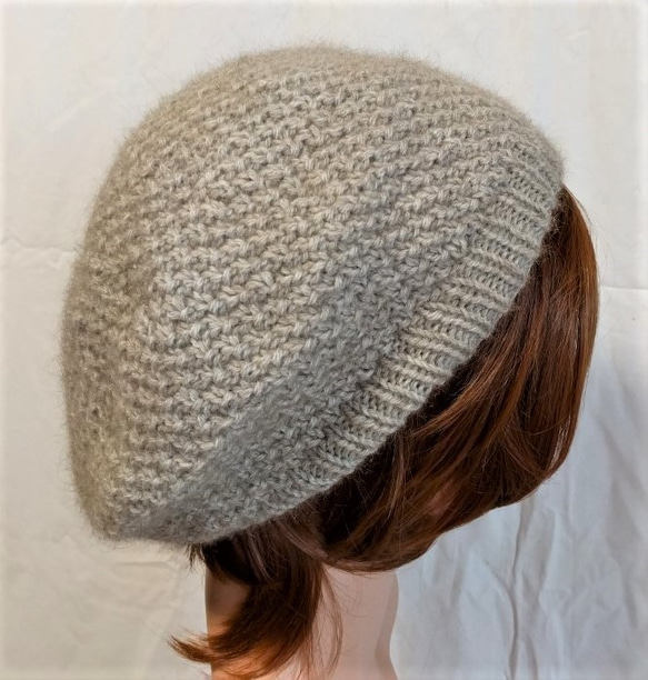 編み図　ポッサム・メリノ　かのこ編みのベレー帽　（郵送・送料込） 2枚目の画像