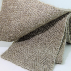 編み図　ポッサム・メリノ　織り地風ヘリンボーン模様のマフラー　（郵送・送料込） 2枚目の画像