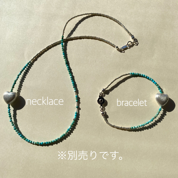 【再販】"SOH" blue (bracelet)　（ターコイズ、コッパー、シードビーズ） 2枚目の画像