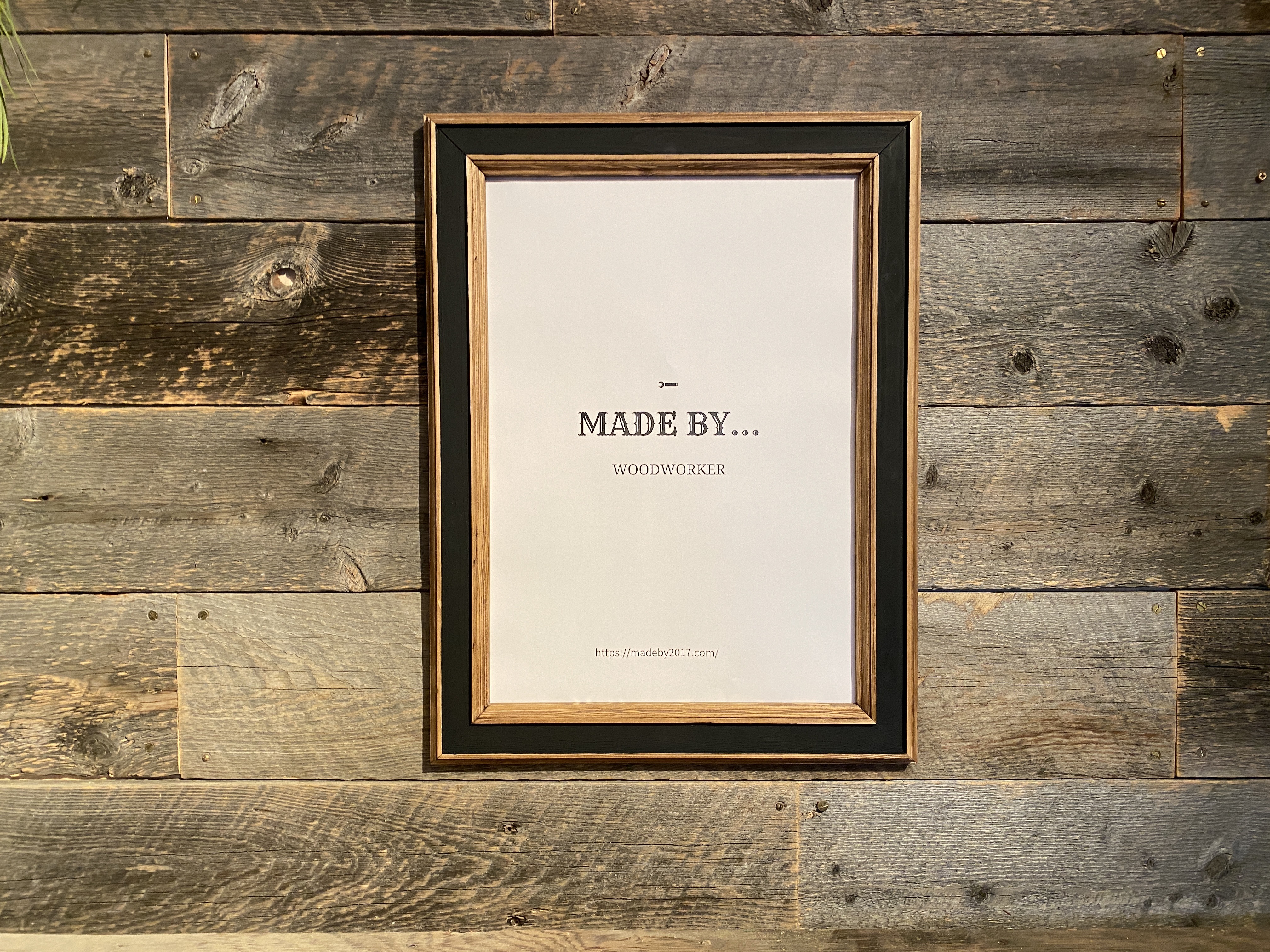 【A3 額縁】額縁 額 鏡 ミラー フレーム 木製 サイズ変更 ブラック