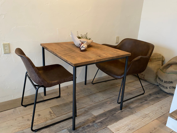 インダストリアル アイアン×無垢天板 テーブル ダイニング