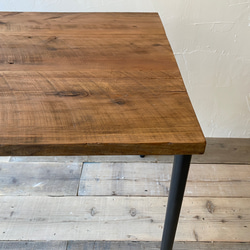 【古材テーブル】古材×アイアン　カフェテーブル　ダイニングテーブル　テーブル　おしゃれ　店舗什器　カフェ　 2枚目の画像