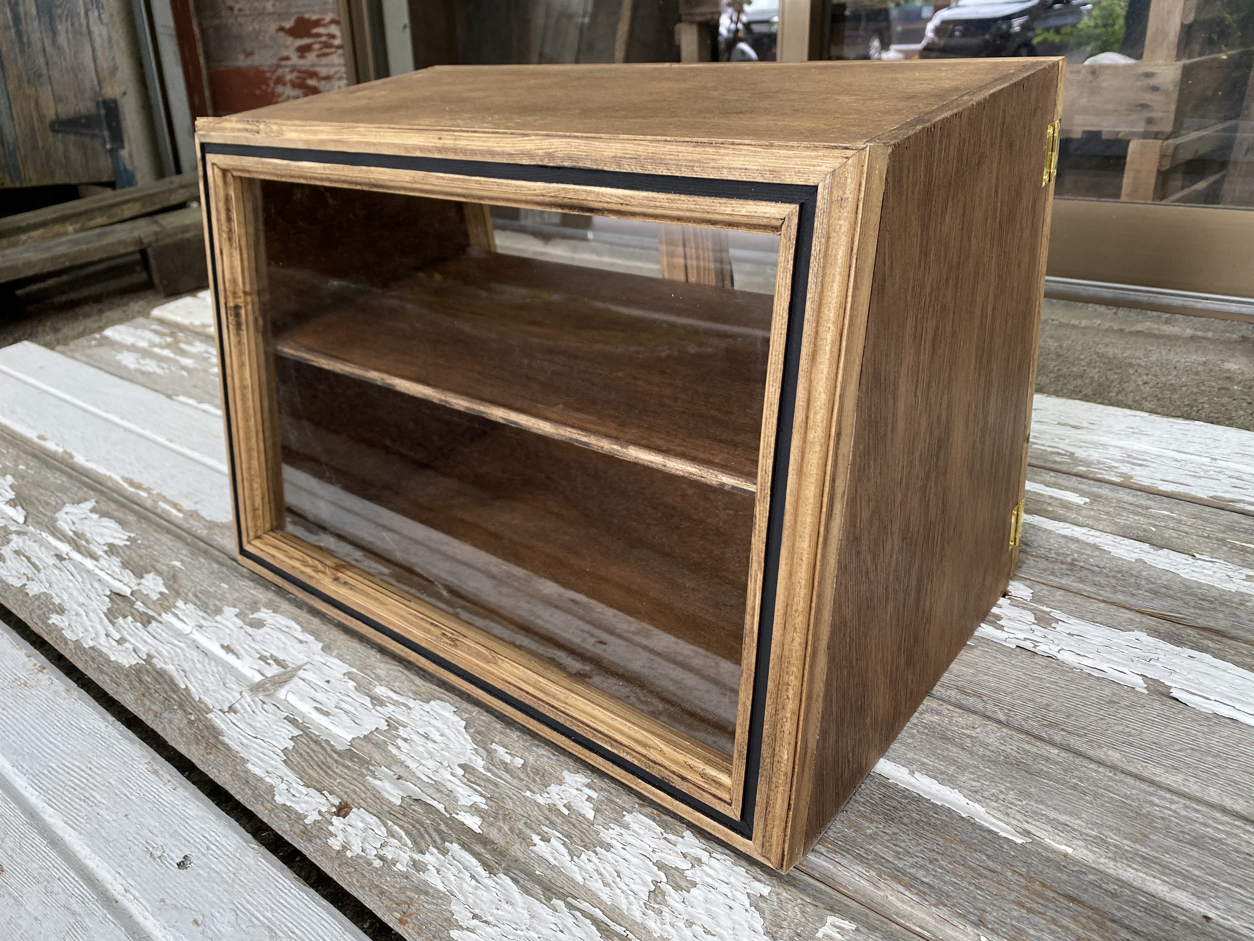 昭和レトロ　セメダイン　陳列ケース　木製 二段式棚　入手困難　当時物