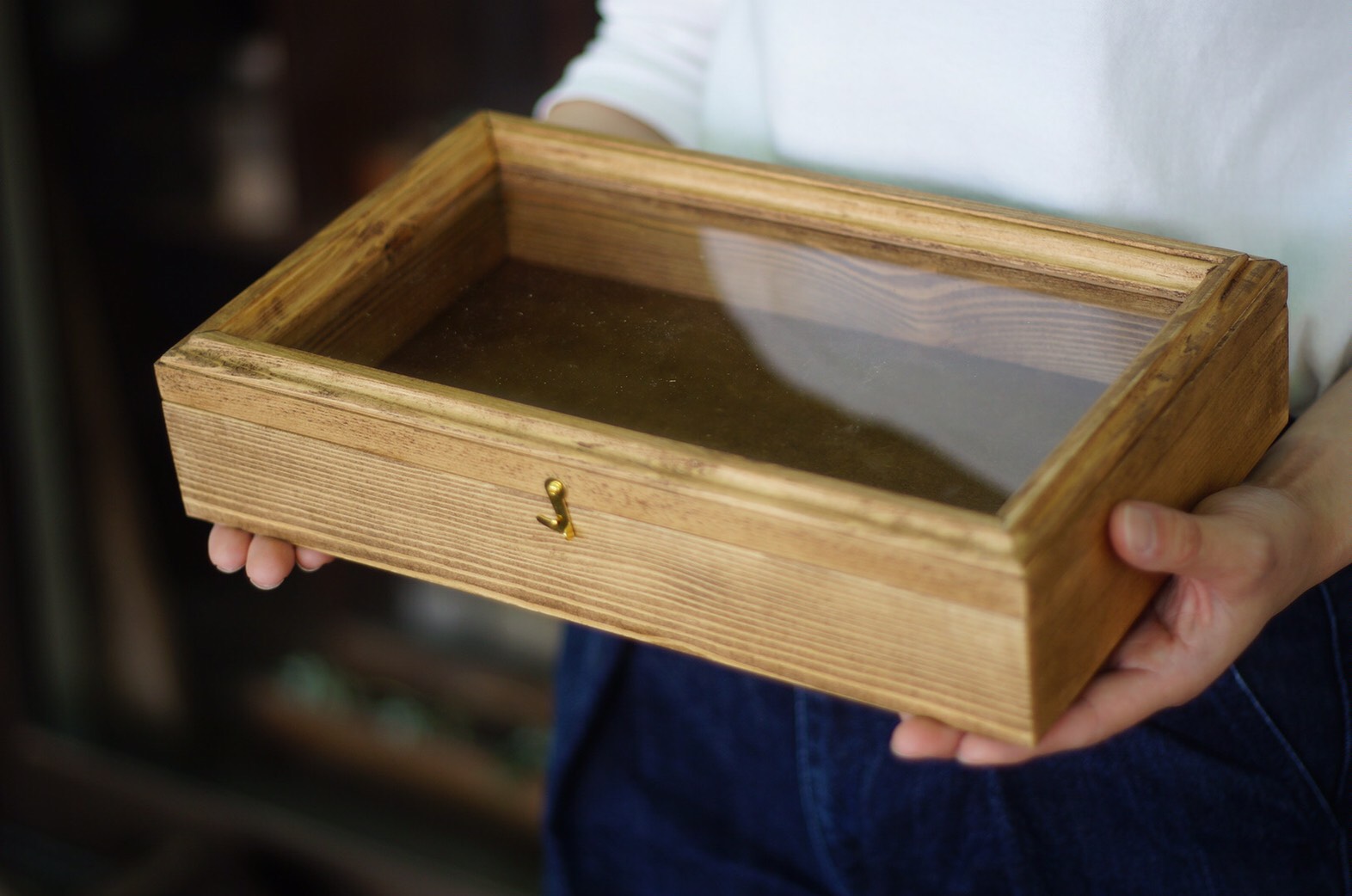 【リピート率NO,2】ショーケース 　アクセサリーボックス　ジュエリーボックス　収納　結婚証明書　木製　北欧　焼き菓子