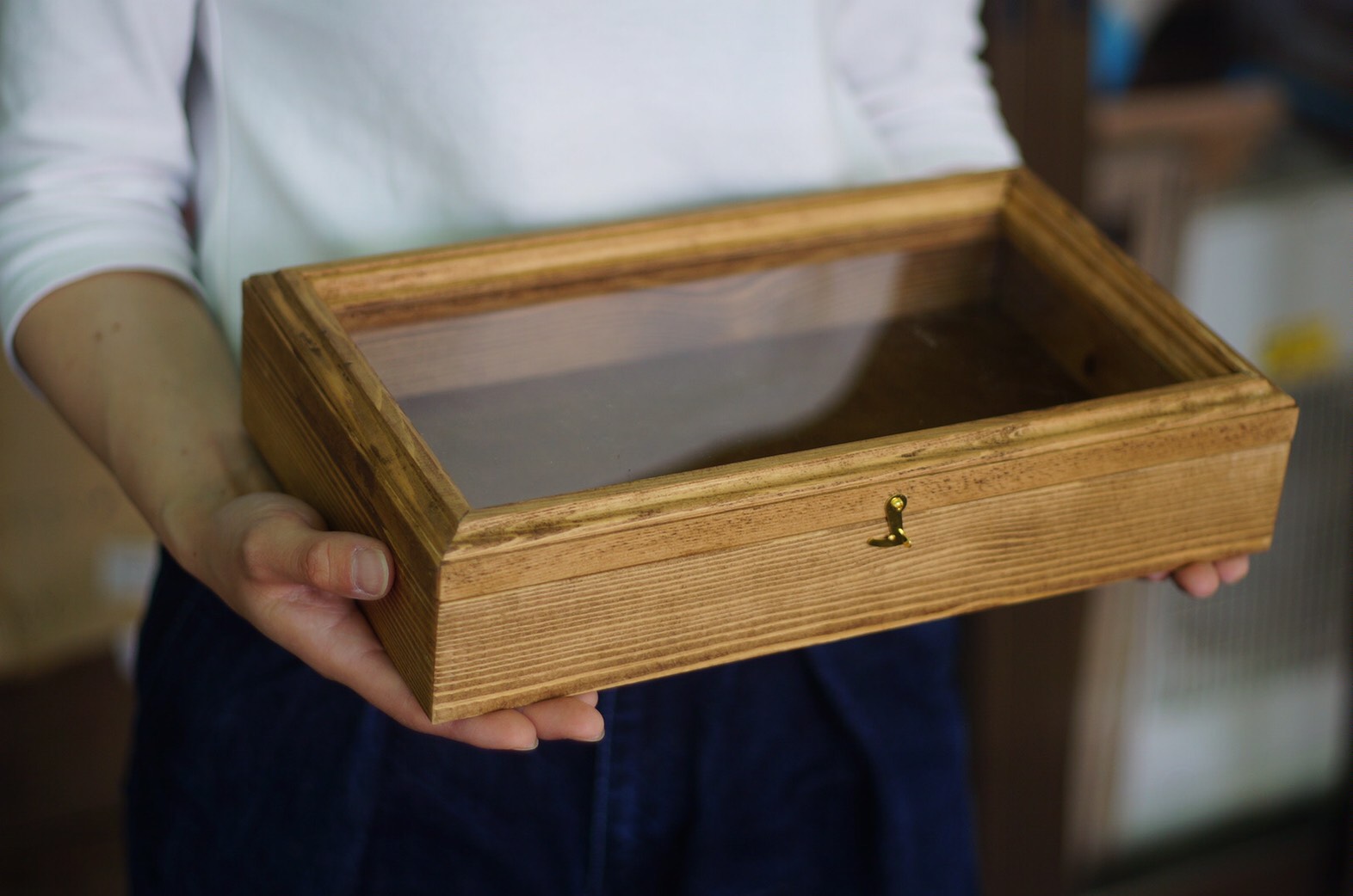 【リピート率NO,2】ショーケース 　アクセサリーボックス　ジュエリーボックス　収納　結婚証明書　木製　北欧　焼き菓子