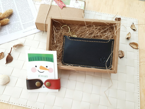 聖誕禮物 / 交換禮物-三用鑰匙包+集線器2入(附聖誕包裝)│可烙印 第1張的照片