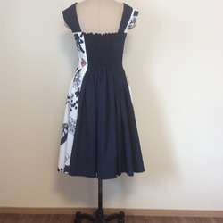 竹浪比呂央デザイン生地使用 青森ねぶたワンピース 3枚目の画像