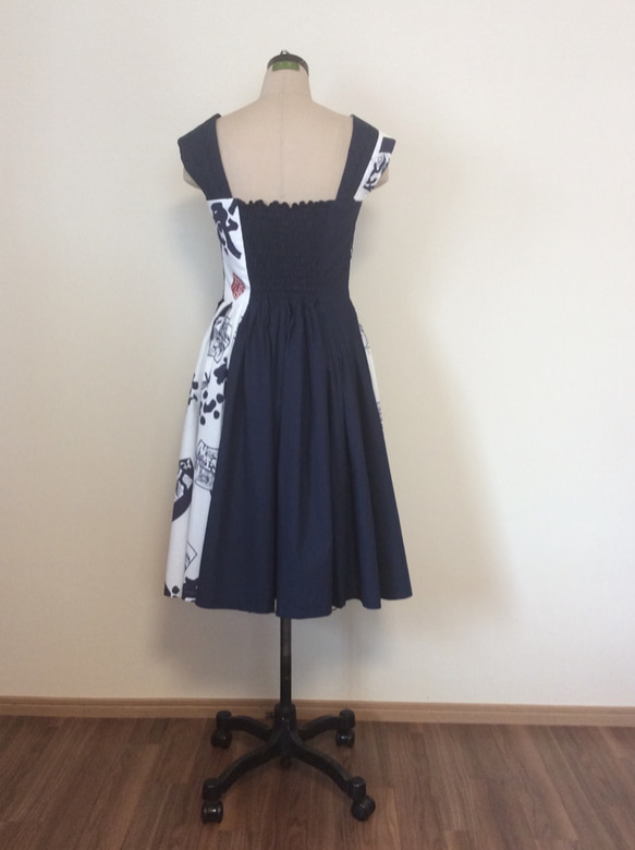 竹浪比呂央デザイン生地使用 青森ねぶたワンピース 3枚目の画像