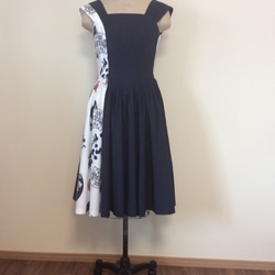 竹浪比呂央デザイン生地使用 青森ねぶたワンピース 4枚目の画像