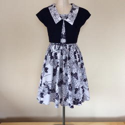 浴衣地のワンピース&ボレロ  牡丹と菊柄 5枚目の画像