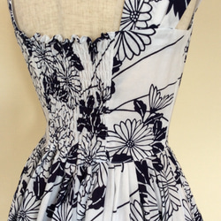 浴衣地のワンピース&ボレロ  牡丹と菊柄 10枚目の画像