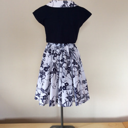 浴衣地のワンピース&ボレロ  菖蒲と梅柄 6枚目の画像