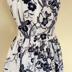 浴衣地のワンピース&ボレロ  菖蒲と梅柄 9枚目の画像