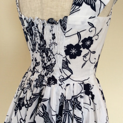 浴衣地のワンピース&ボレロ  菖蒲と梅柄 10枚目の画像