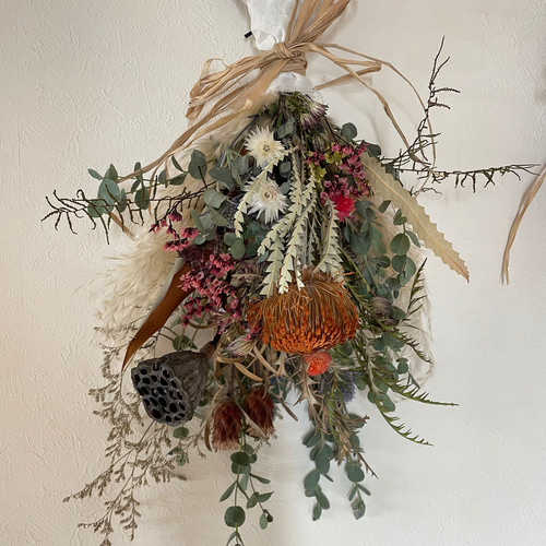 秋のスワッグ ドライフラワー wakunoha 通販 12714911｜Creema