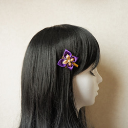 紫金蝶の髪飾り 2枚目の画像